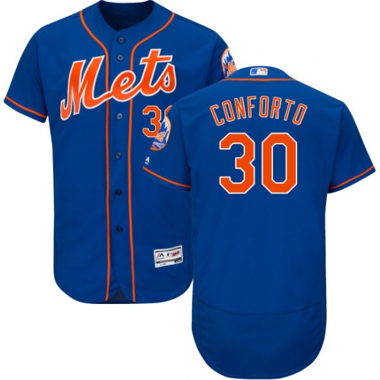 Men's Majestic New York Mets 30 Michael Conforto Royal Blue Alternate Flex Base Authentic Collection MLB Jersey