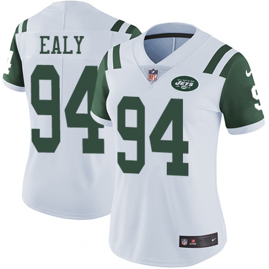 Women's Nike New York Jets 94 Kony Ealy White Vapor Untouchable Limited Player NFL Jersey