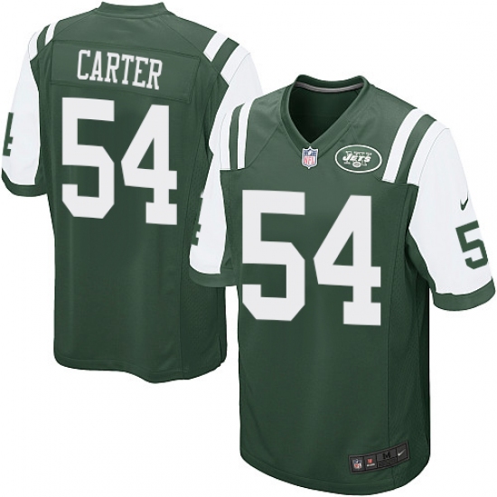 Men's Nike New York Jets 54 Bruce Carter Game Green Team Color NFL Jersey