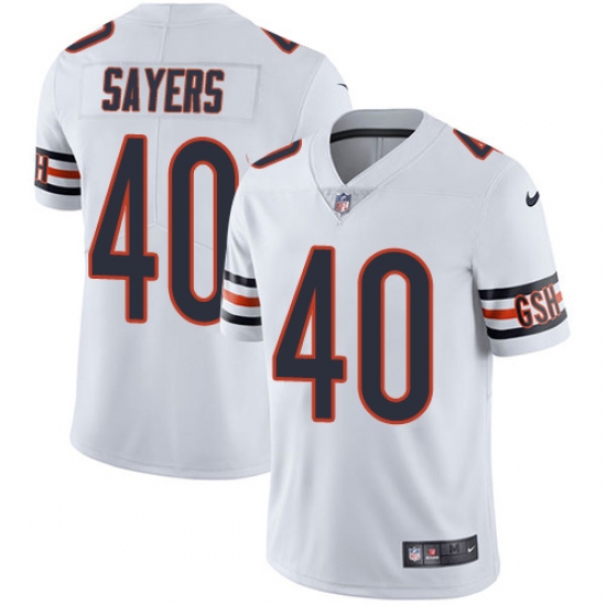 Men's Nike Chicago Bears 40 Gale Sayers White Vapor Untouchable Limited Player NFL Jersey