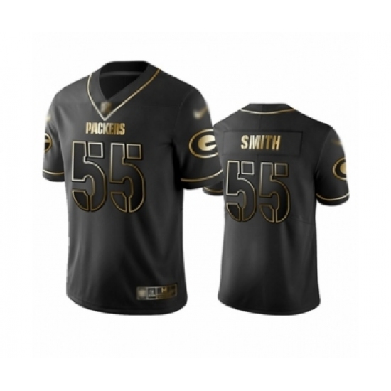 Men's Green Bay Packers 55 Za'Darius Smith Limited Black Golden Edition Limited Football Jersey