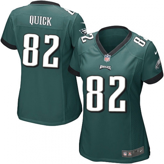 Women's Nike Philadelphia Eagles 82 Mike Quick Game Midnight Green Team Color NFL Jersey