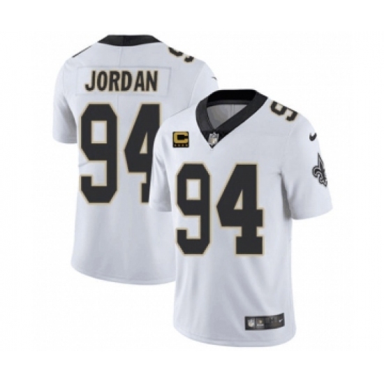 Men's New Orleans Saints 2022 94 Cameron Jordan White With 4-star C Patch Vapor Untouchable Limited Stitched NFL Jersey