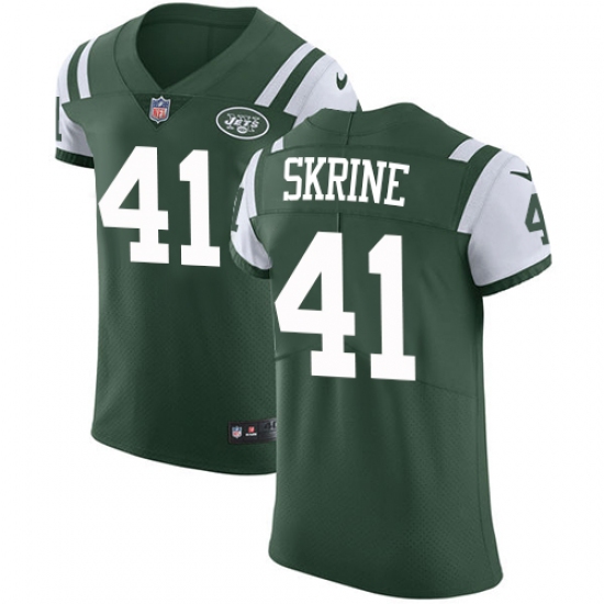 Men's Nike New York Jets 41 Buster Skrine Elite Green Team Color NFL Jersey