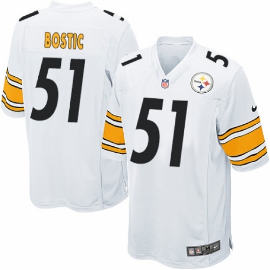 Men's Nike Pittsburgh Steelers 51 Jon Bostic Game White NFL Jersey