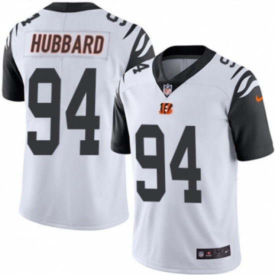Men's Nike Cincinnati Bengals 94 Sam Hubbard Limited White Rush Vapor Untouchable NFL Jersey