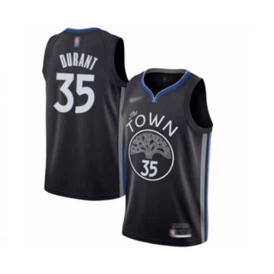 Youth Golden State Warriors 35 Kevin Durant Swingman Black Basketball Jersey - 2019 20 City Edition