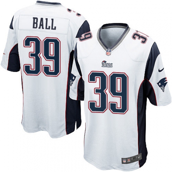 Men's Nike New England Patriots 39 Montee Ball Game White NFL Jersey