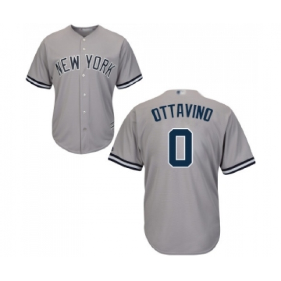 Men's New York Yankees 0 Adam Ottavino Replica Grey Road Baseball Jersey