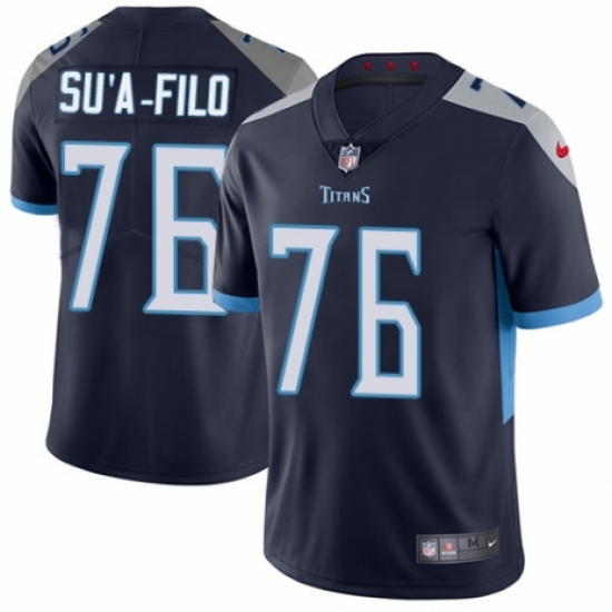 Men's Nike Tennessee Titans 76 Xavier Su'a-Filo Navy Blue Team Color Vapor Untouchable Limited Player NFL Jersey