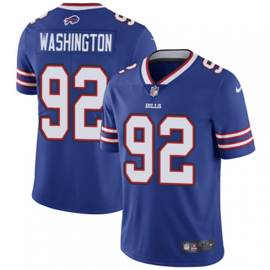 Youth Nike Buffalo Bills 92 Adolphus Washington Royal Blue Team Color Vapor Untouchable Limited Player NFL Jersey