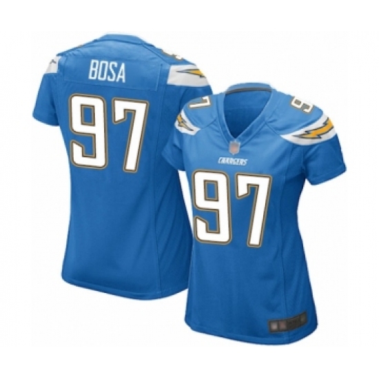 Women's Los Angeles Chargers 97 Joey Bosa Game Electric Blue Alternate Football Jersey