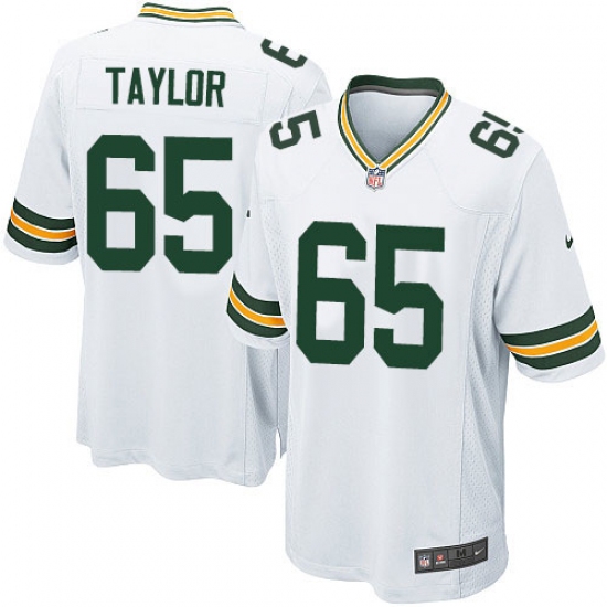 Men's Nike Green Bay Packers 65 Lane Taylor Game White NFL Jersey