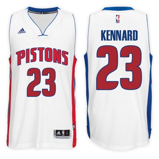 Detroit Pistons 23 Luke Kennard Home White New Swingman Stitched NBA Jersey