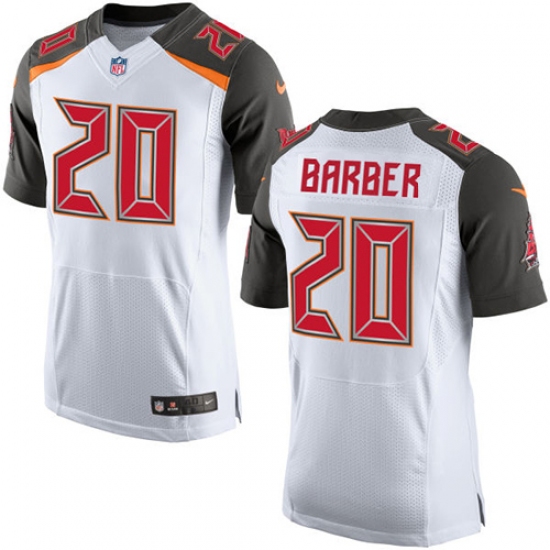 Men's Nike Tampa Bay Buccaneers 20 Ronde Barber Elite White NFL Jersey