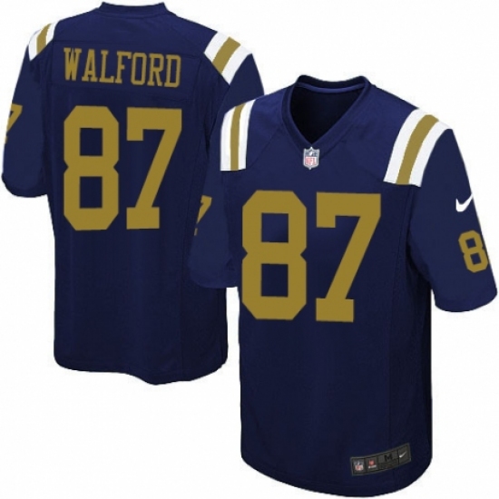 Youth Nike New York Jets 87 Clive Walford Limited Navy Blue Alternate NFL Jersey