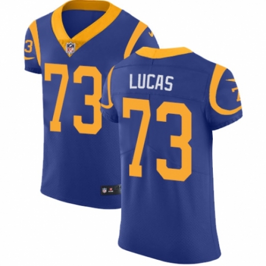 Men's Nike Los Angeles Rams 73 Cornelius Lucas Royal Blue Alternate Vapor Untouchable Elite Player NFL Jersey