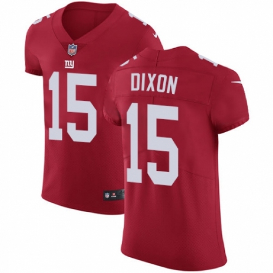 Men's Nike New York Giants 15 Riley Dixon Red Alternate Vapor Untouchable Elite Player NFL Jersey