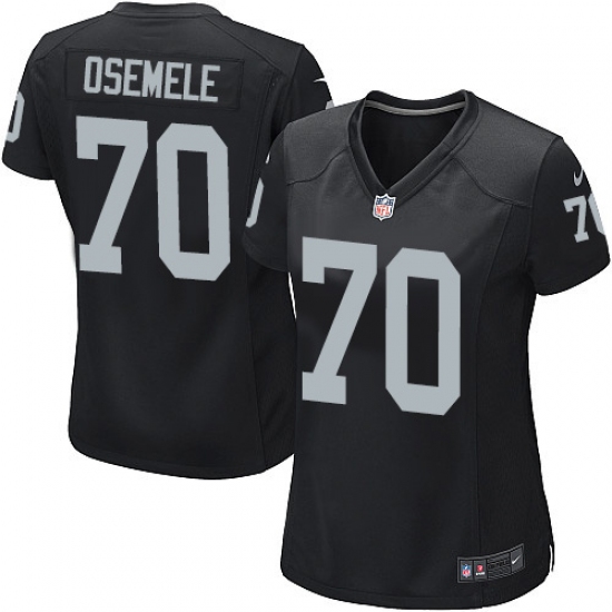 Women's Nike Oakland Raiders 70 Kelechi Osemele Game Black Team Color NFL Jersey