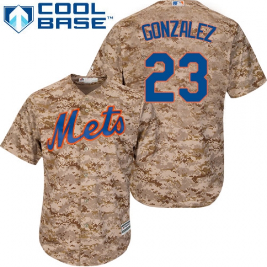 Men's Majestic New York Mets 23 Adrian Gonzalez Authentic Camo Alternate Cool Base MLB Jersey