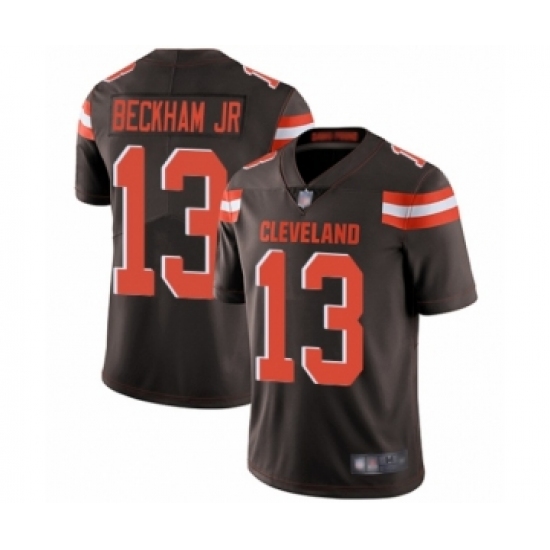 Men's Odell Beckham Jr. Limited Brown Nike Jersey NFL Cleveland Browns 13 Home Vapor Untouchable