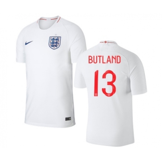 England 13 Butland Home Thai Version Soccer Country Jersey