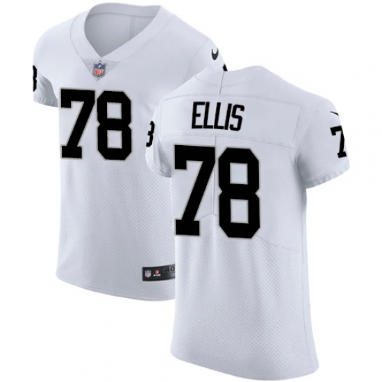 Men's Nike Oakland Raiders 78 Justin Ellis White Vapor Untouchable Elite Player NFL Jersey