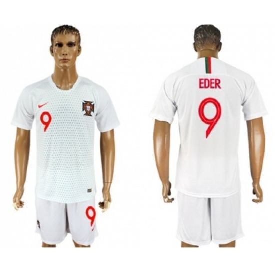 Portugal 9 Eder Away Soccer Country Jersey
