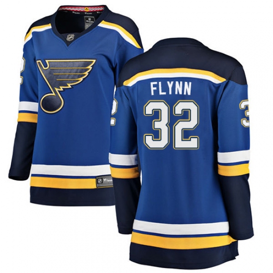 Women's St. Louis Blues 32 Brian Flynn Fanatics Branded Royal Blue Home Breakaway NHL Jersey
