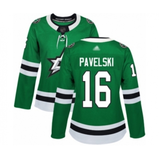Women's Dallas Stars 16 Joe Pavelski Authentic Green Home Hockey Jersey