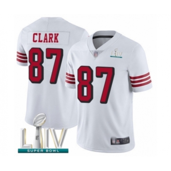 Youth San Francisco 49ers 87 Dwight Clark Limited White Rush Vapor Untouchable Super Bowl LIV Bound Football Jersey