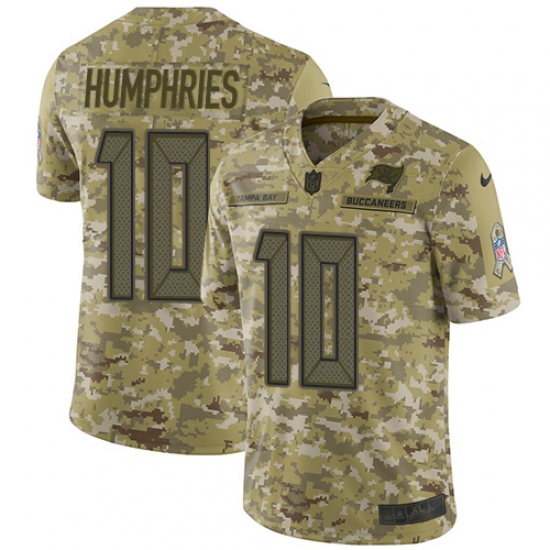 Men's Nike Tampa Bay Buccaneers 10 Adam Humphries Limited Camo 2018 Salute to Service NFL Jersey