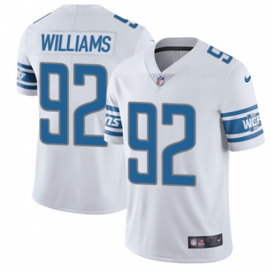 Men's Nike Detroit Lions 92 Sylvester Williams White Vapor Untouchable Limited Player NFL Jersey