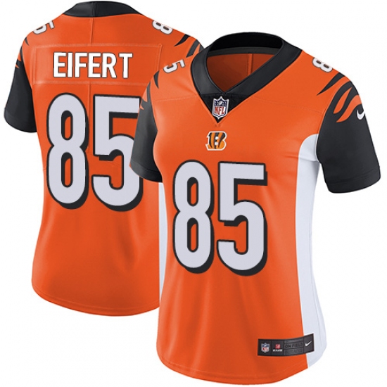 Women's Nike Cincinnati Bengals 85 Tyler Eifert Vapor Untouchable Limited Orange Alternate NFL Jersey