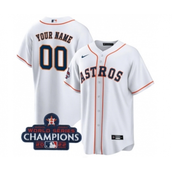 Men's Houston Astros Active Player Custom White 2022 World Series Champions Cool Base Stitched Baseball Jersey