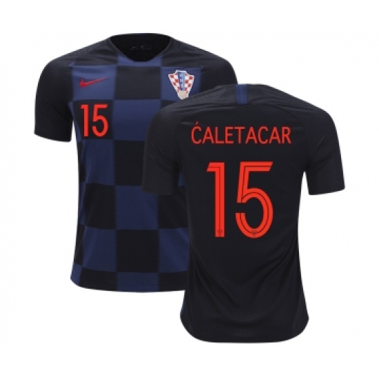 Croatia 15 Caletacar Away Kid Soccer Country Jersey