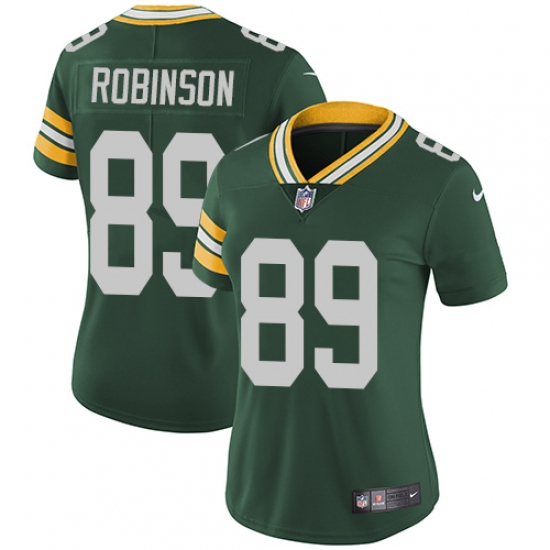 Women's Nike Green Bay Packers 89 Dave Robinson Green Team Color Vapor Untouchable Limited Player NFL Jersey