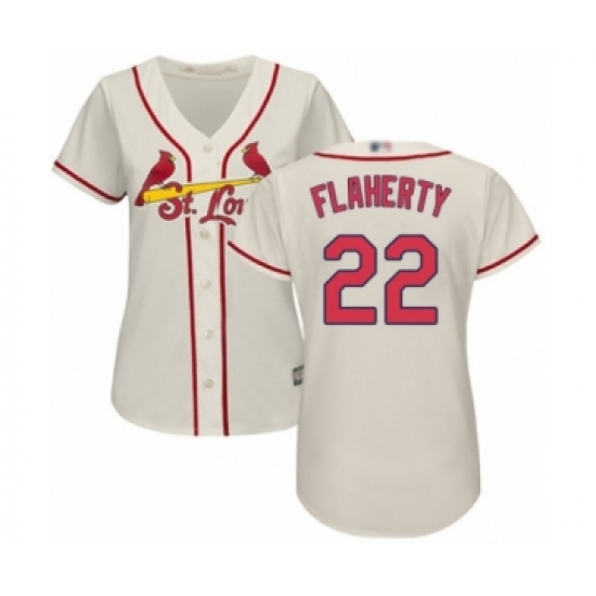 Women's St. Louis Cardinals 22 Jack Flaherty Authentic Cream Alternate Cool Base Baseball Player Jersey