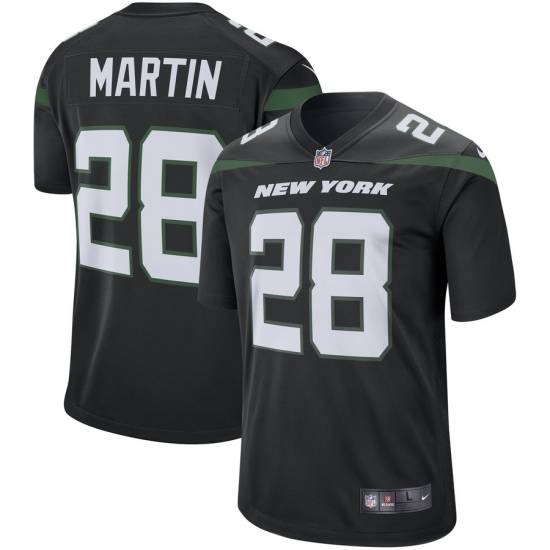 Men's New York Jets 28 Curtis Martin Nike Retired Player Game Jersey - Black