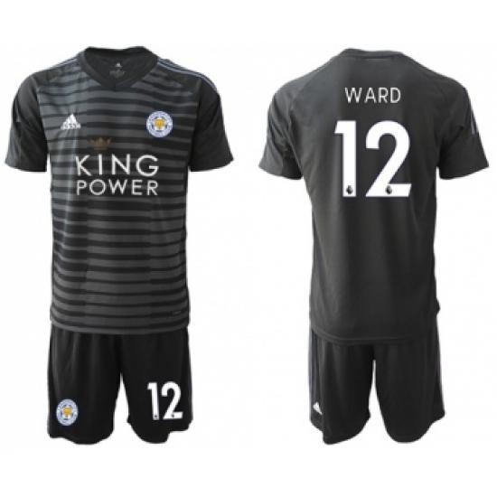 Leicester City 12 Ward Black Goalkeeper Soccer Club Jersey