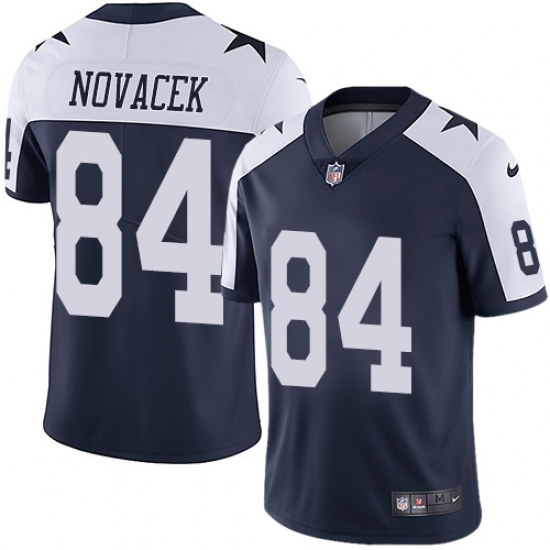 Youth Nike Dallas Cowboys 84 Jay Novacek Navy Blue Throwback Alternate Vapor Untouchable Limited Player NFL Jersey