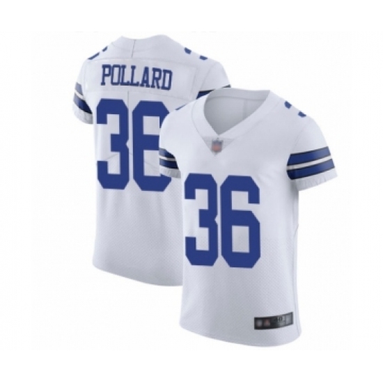 Men's Dallas Cowboys 36 Tony Pollard White Vapor Untouchable Elite Player Football Jersey