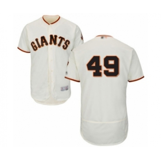 Men's San Francisco Giants 49 Jaylin Davis Cream Home Flex Base Authentic Collection Baseball Player Jersey