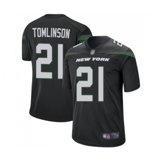 Men's New York Jets 21 LaDainian Tomlinson Game Black Alternate Football Jersey