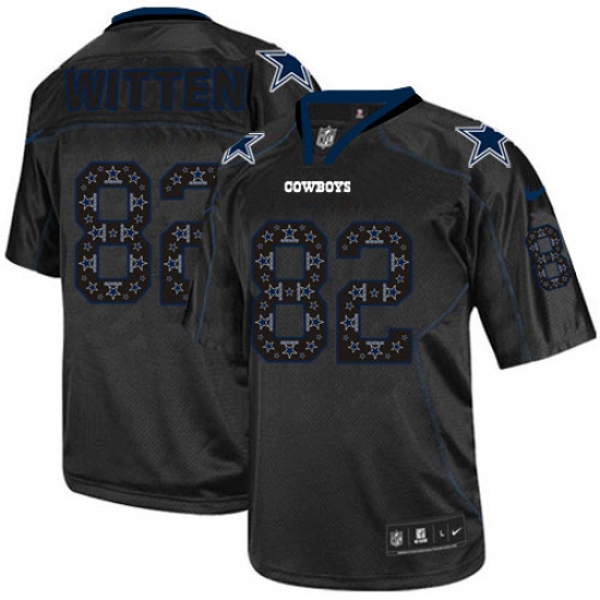 Men's Nike Dallas Cowboys 82 Jason Witten Elite New Lights Out Black NFL Jersey