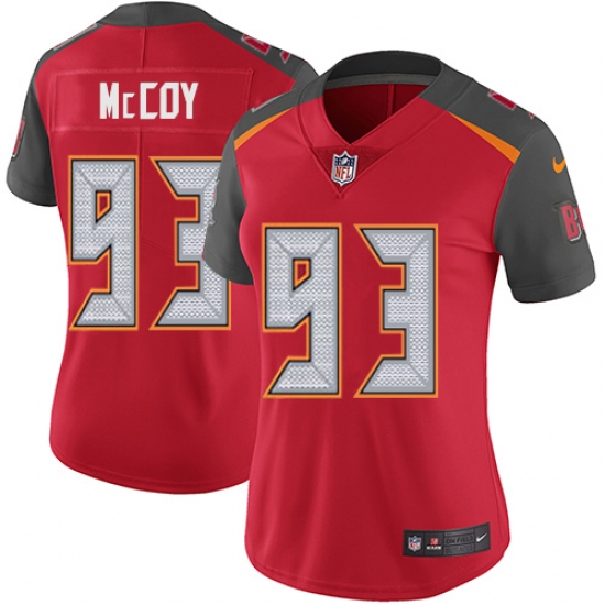 Women's Nike Tampa Bay Buccaneers 93 Gerald McCoy Elite Red Team Color NFL Jersey