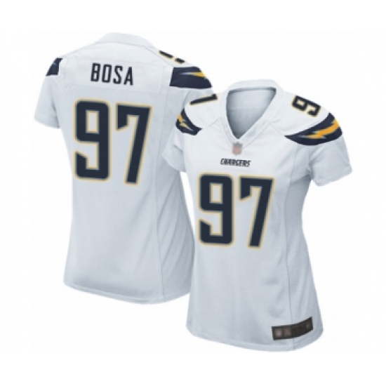 Women's Los Angeles Chargers 97 Joey Bosa Game White Football Jersey