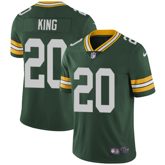 Men's Nike Green Bay Packers 20 Kevin King Green Team Color Vapor Untouchable Limited Player NFL Jersey