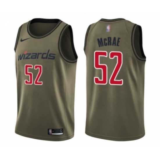 Men's Washington Wizards 52 Jordan McRae Swingman Green Salute to Service Basketball Jersey