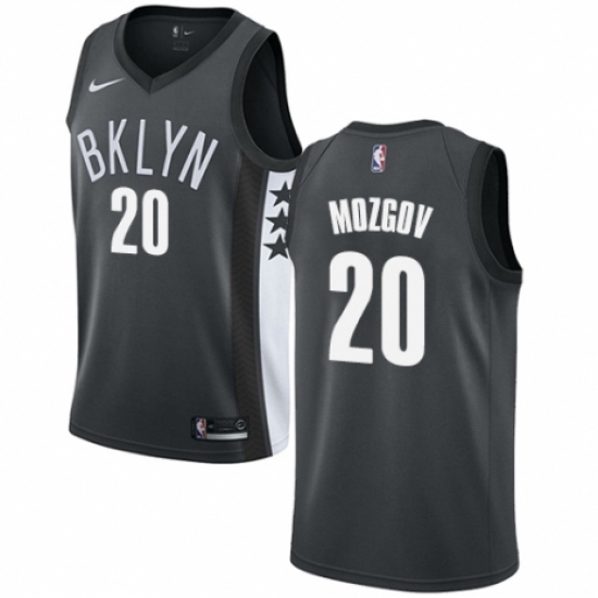 Women's Nike Brooklyn Nets 20 Timofey Mozgov Swingman Gray NBA Jersey Statement Edition